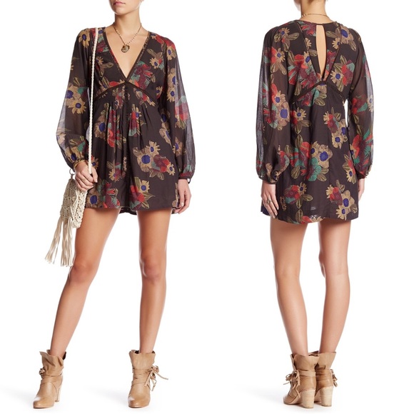 Free People Dresses & Skirts - FREE PEOPLE | Strawberry Fields Floral Mini Dress
